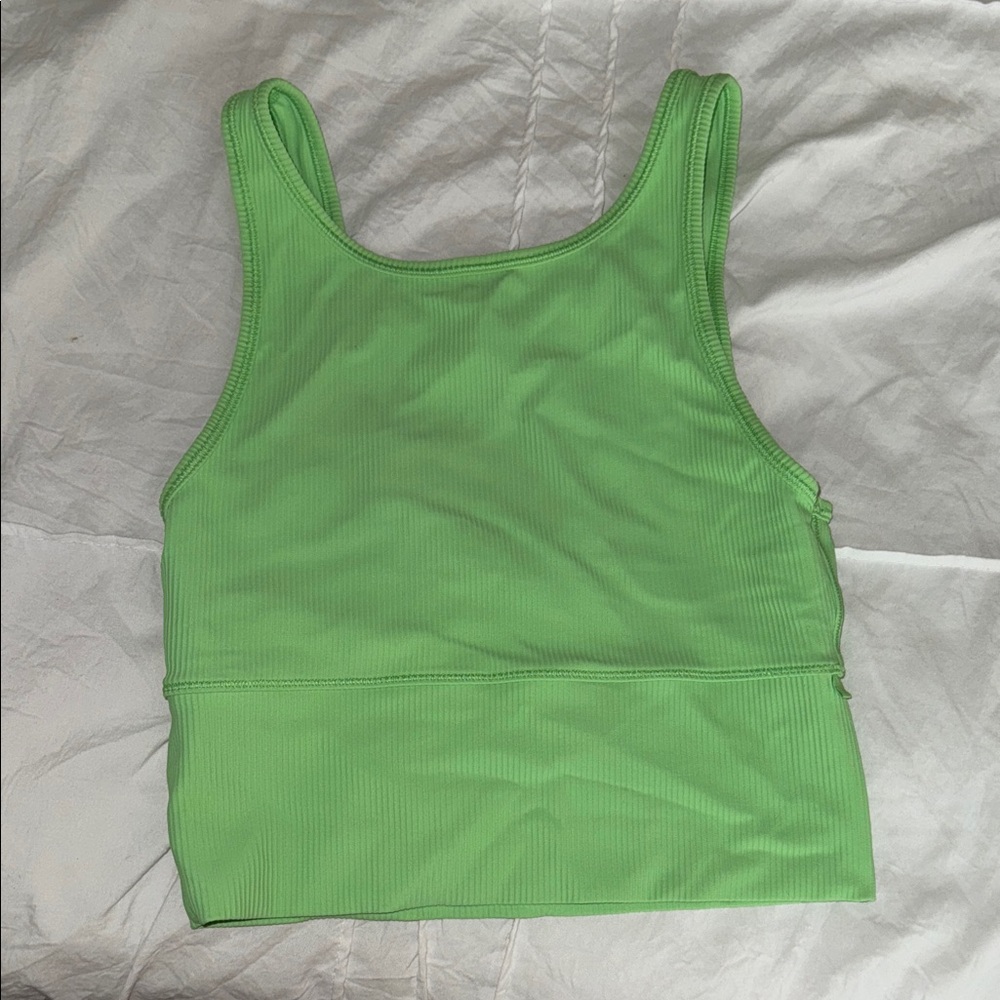 lululemon green crop tank